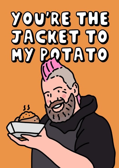 Cute Friendship and Love Card - Jacket Potato - Spudman Fans created by Hey Huns It's Nicole