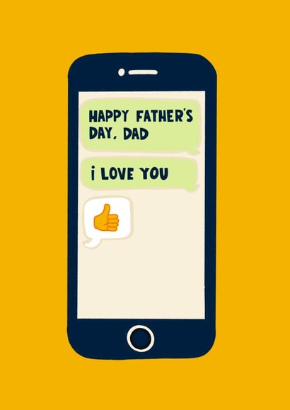 Funny Father's Day Card - Thumbs Up Text created by Lucy Maggie Designs