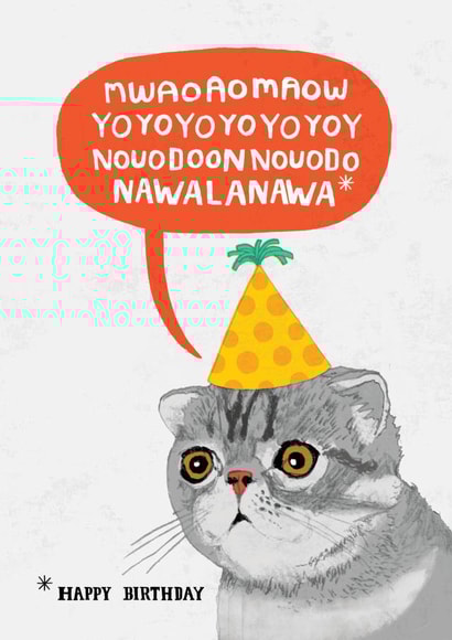 Cute Talking Birthday Cat - Social media inspired! created by Pencilface