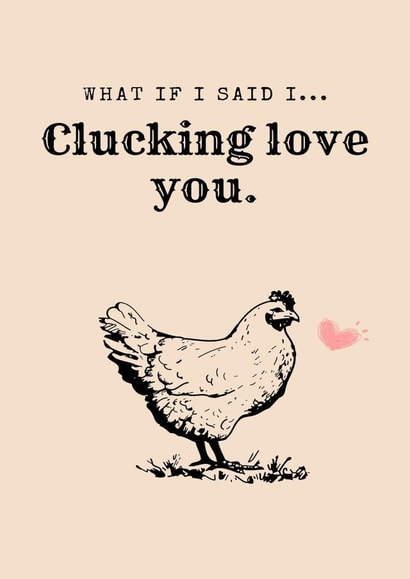 Cute Chicken Love Card created by Isa Gonzalez