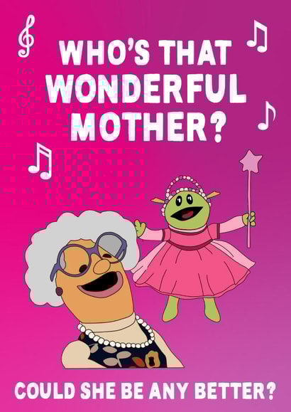 Funny Nanalan Mother's Day Card - Who's That Wonderful Girl? created by All Things Banter