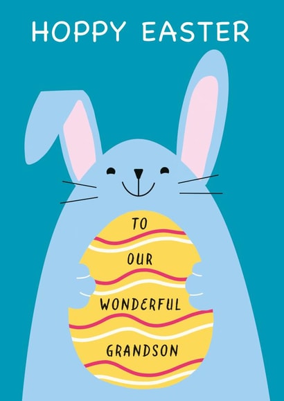 Cute Easter Bunny Card - to our wonderful Grandson created by Paper Heart Designs