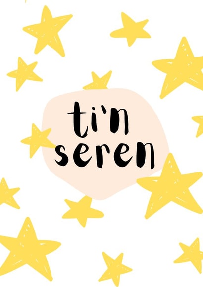 Cute Welsh You’re a Star Card - Cardiau Cymraeg - Ti’n Seren created by Haf Cards