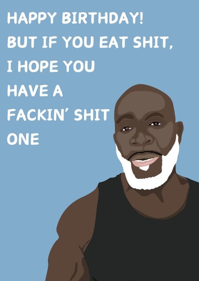 Funny birthday card for a friend who loves to over indulge on their birthday created by Gyloillustrations