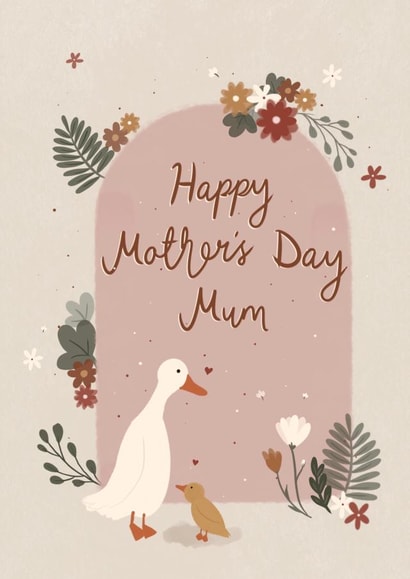 Cute Mother's Day Card - Mum & Baby Duck - Happy Mother's Day Mum created by Emilie Rose Designs