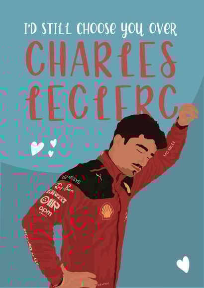 Cute Anniversary Card - F1 - Charles Leclerc created by Mollie & Jo Designs