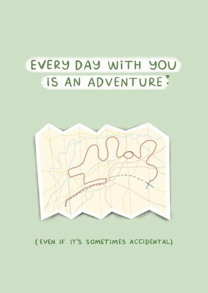 Cute Anniversary Card - Every Day With You Is An Adventure created by Sydney Jo Designs