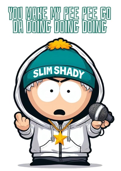 You make my pee pee go da doing doing doing created by Cairn Newton