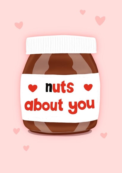Cute Anniversary Card - Nuts About You - Nutella created by Sydney Jo Designs