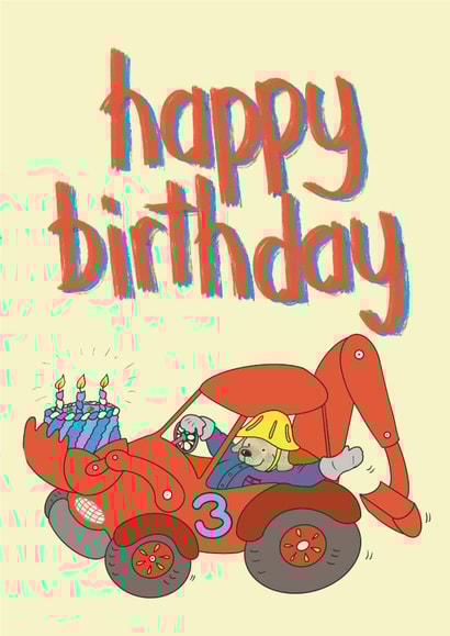 Cute 3rd Birthday Card created by AK Designs