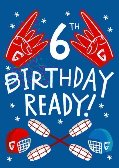 Cute Birthday card - 6th Birthday Ready created by @AimeeStevens.Design