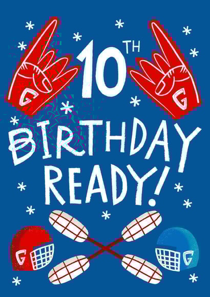 Gladiators Birthday card - 10th Birthday Ready! created by @AimeeStevens.Design