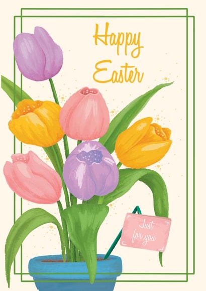 Traditional Easter Card - Tulips created by IC&G