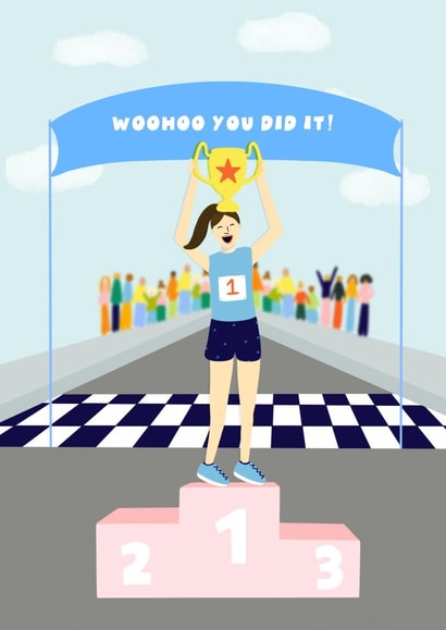 Congratulations Running Card - Marathon - 10K - Running Card for Her created by Stilus 