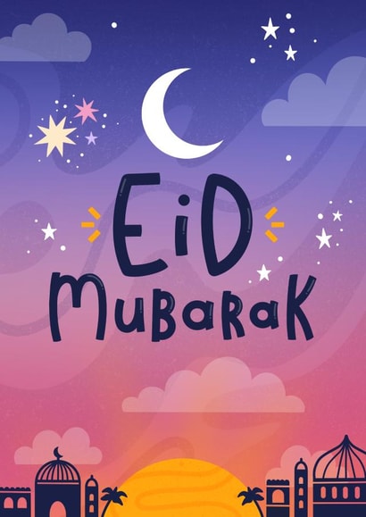 Eid Mubarak Card - Pretty Sky created by Joanne Hawker