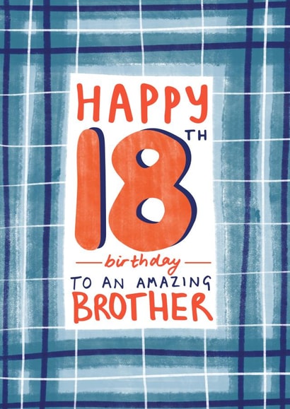 Classic 18th Birthday card - for Brother created by Juniper and Rose Studio