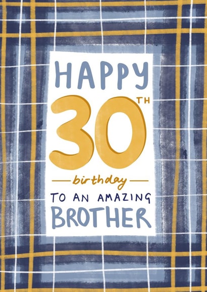 Classic 30th Birthday card - for Brother created by Juniper and Rose Studio