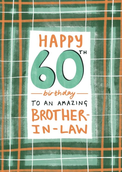 Classic 60th Birthday card - for Brother-in-law created by Juniper and Rose Studio