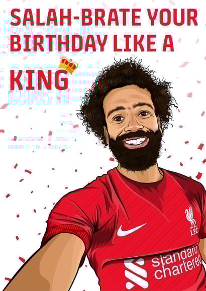 Football Birthday Card -Sporty - For Mo Salah Fans - Score Big on Your Birthday! created by Lee Duffield