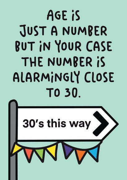 Funny Birthday Card - Late Twenties created by Stuck Shop Gifts