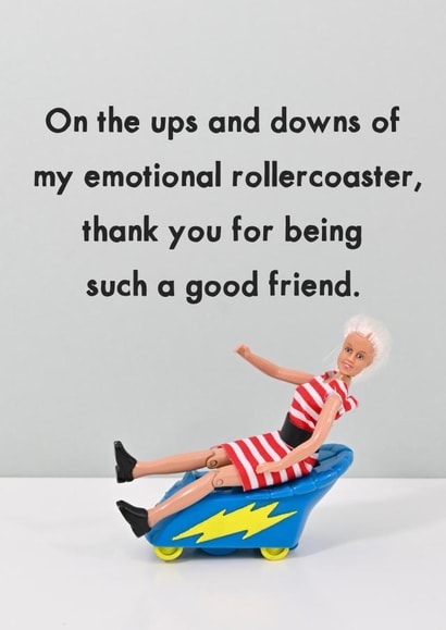 Heartfelt Friendship Card - Emotional rollercoaster created by Bold & Bright Cards