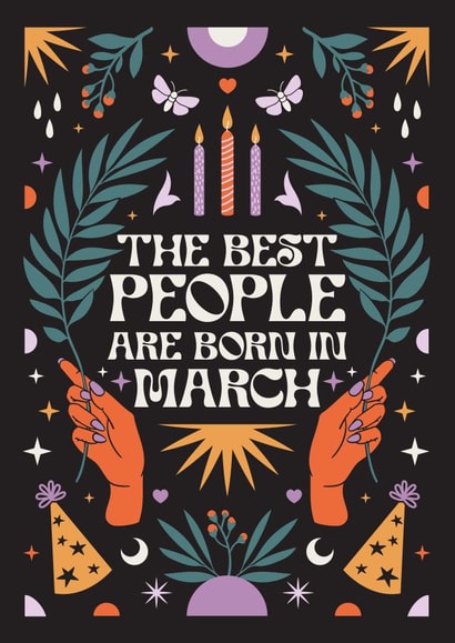 The Best People Are Born In March - Pretty - Gothic - Heartfelt - Horoscope created by Oh Ellie Studio