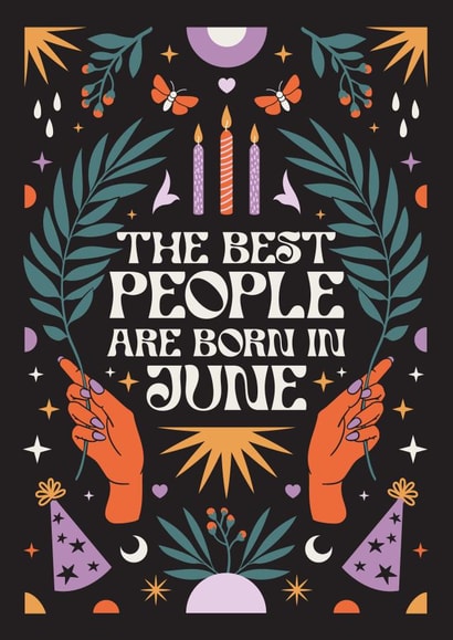 The Best People Are Born In June - Pretty - Gothic - Heartfelt - Horoscope created by Oh Ellie Studio