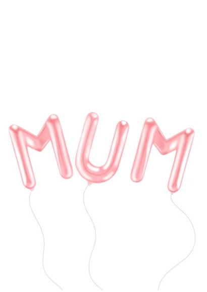 Mum balloons card created by AllyBee Illustrations 
