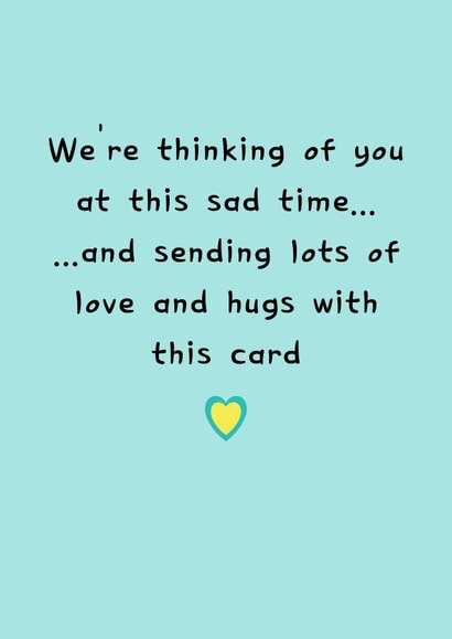 Sympathy Card For Young Person - Thinking of You - Love and Hugs created by size3art