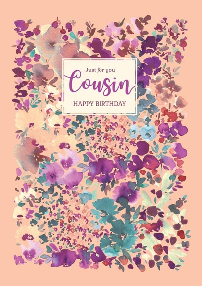 Pretty Floral Birthday Card - Cousin created by Rebecca Prinn