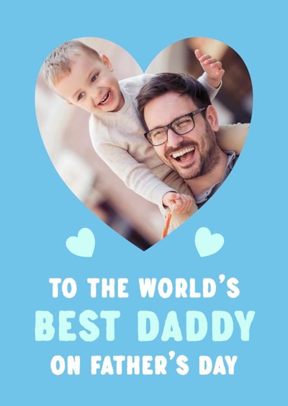 Cute Father's Day Photo Card - Best Daddy created by @HurrayHaus