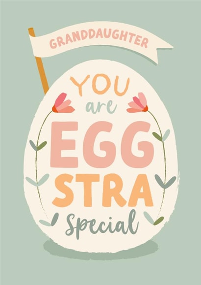 Cute Easter Card - special Granddaughter - Easter egg created by The Pattern Press