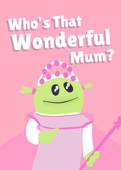 Cute Nanalan Mother's Day Card - Who's That Wonderful Mum? created by PopDogShop