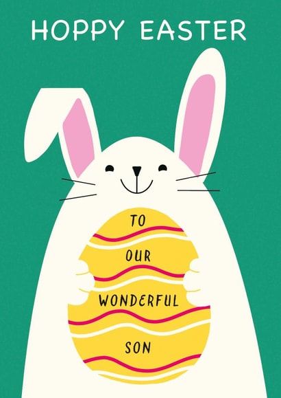 Cute Hoppy Easter Card - Wonderful Son created by Paper Heart Designs