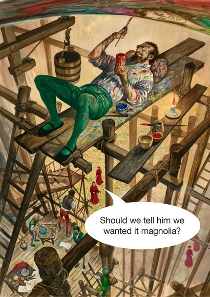 Funny Birthday Card - Michelangelo painting - Sistine Chapel created by kissmekwik