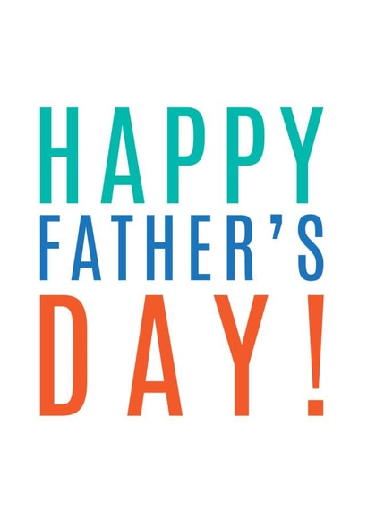 Classic Father's Day Card - Colourful Typography created by Megan Claire