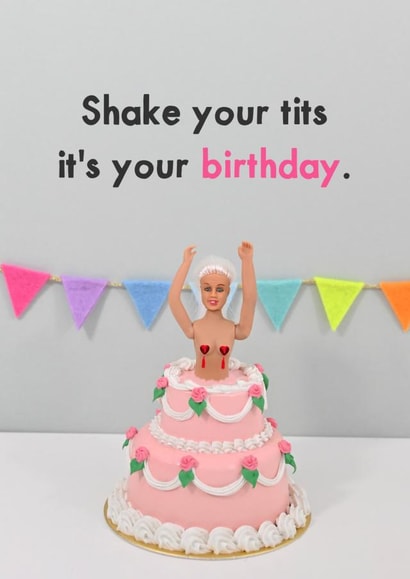 Funny Birthday Card - For Her - Shake it created by Bold & Bright Cards