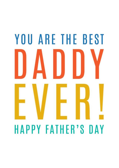 Heartfelt Father's Day Card - Best Daddy Ever created by Megan Claire