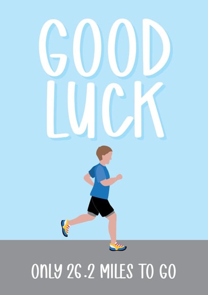 Cute Good Luck Card - Marathon - For Him created by Silly Prints
