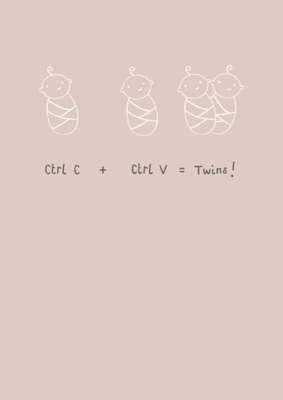 Twins Card created by Katie Rudge