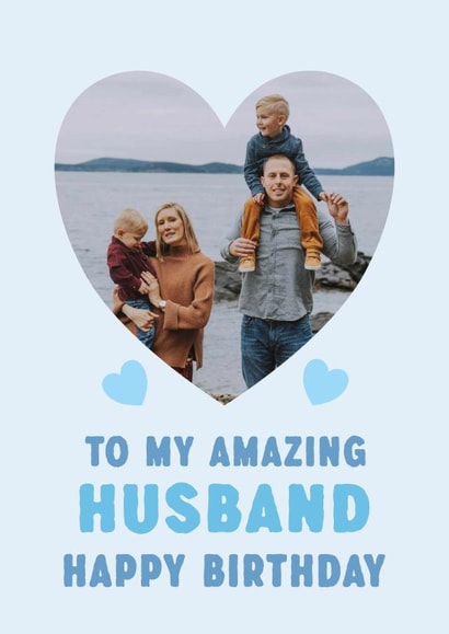Cute Birthday Photo Card - Amazing Husband created by @hollielonglanddesigns