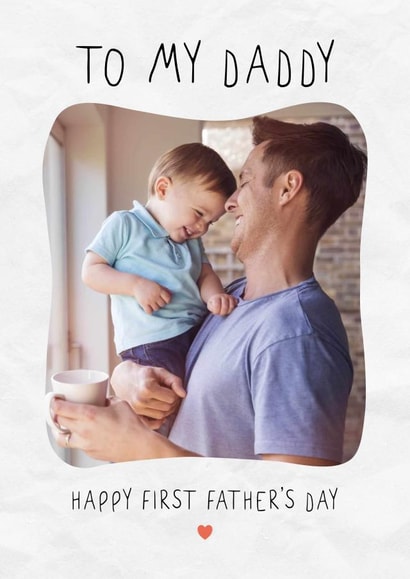 daddy 1st Father's Day Personalised Photo Card 20403 created by @HurrayHaus