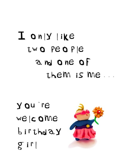 Funny Birthday Card For Her - Two People created by CHARLOTTE WEBB UK
