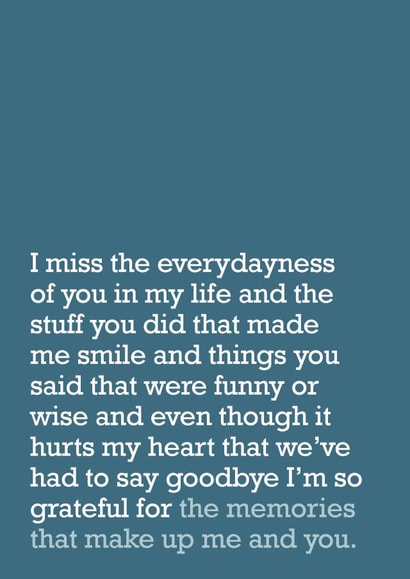 Heartfelt Miss You Card - Break Up created by The Right Lines