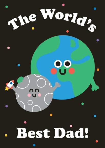 Cute Father's Day Card - World's Best Dad created by Studio Boketto