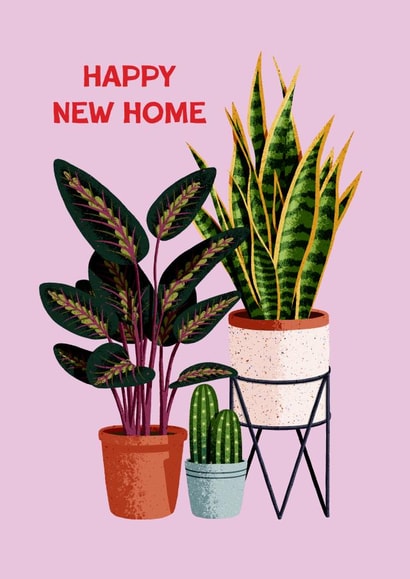 Pretty New Home Card - Botanical House Plants created by Folio | Ian Owen