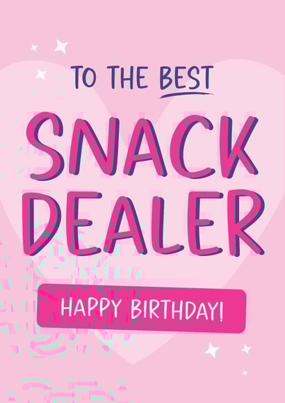 Funny Pun Birthday Card - For Mum - From the Kids - Best Snack Dealer created by Tiger Feet Creations