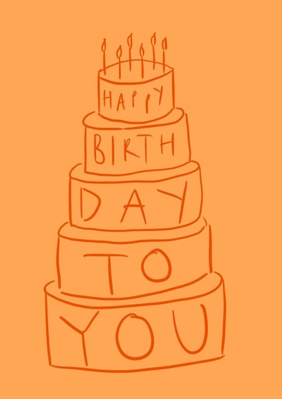 Pretty Birthday Card - Orange Cake created by Bellynam Studio