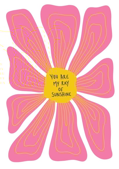 Cute Friendship Card - You Are My Ray of Sunshine created by Studio Sage UK