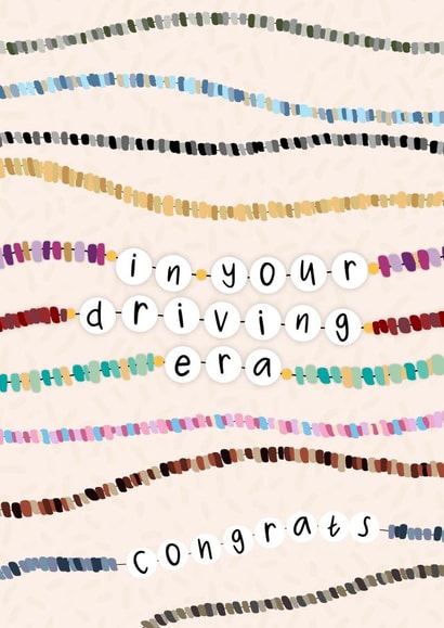 Cute Passed Driving Test Card - Taylor Swift - Driving Era - Friendship Bracelets created by Pink Sky Studios